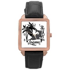 Surf - Laguna Rose Gold Leather Watch  by Valentinaart