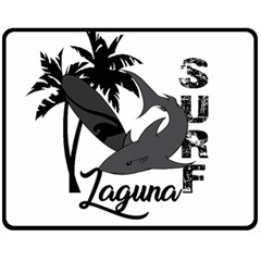 Surf - Laguna Double Sided Fleece Blanket (medium)  by Valentinaart