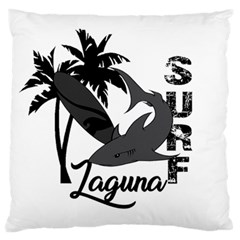 Surf - Laguna Large Flano Cushion Case (two Sides) by Valentinaart