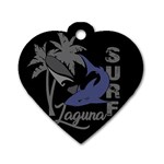 Surf - Laguna Dog Tag Heart (Two Sides) Front