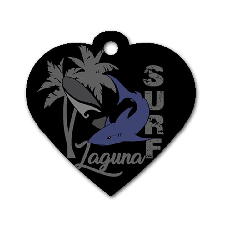 Surf - Laguna Dog Tag Heart (Two Sides)