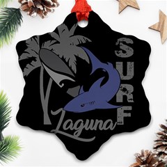 Surf - Laguna Snowflake Ornament (two Sides) by Valentinaart