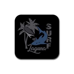 Surf - Laguna Rubber Square Coaster (4 Pack)  by Valentinaart