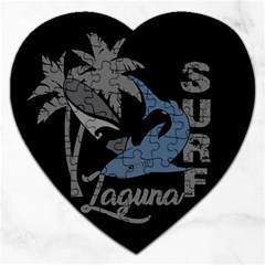 Surf - Laguna Jigsaw Puzzle (heart) by Valentinaart