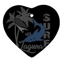 Surf - Laguna Heart Ornament (two Sides) by Valentinaart