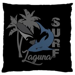 Surf - Laguna Standard Flano Cushion Case (one Side) by Valentinaart