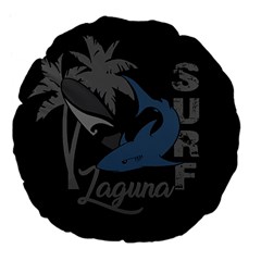 Surf - Laguna Large 18  Premium Flano Round Cushions by Valentinaart