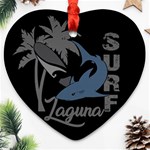 Surf - Laguna Ornament (Heart) Front