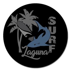 Surf - Laguna Magnet 5  (round) by Valentinaart