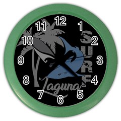 Surf - Laguna Color Wall Clocks by Valentinaart