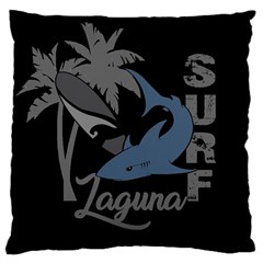 Surf - Laguna Large Cushion Case (one Side) by Valentinaart