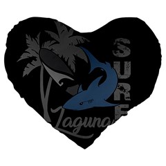 Surf - Laguna Large 19  Premium Heart Shape Cushions