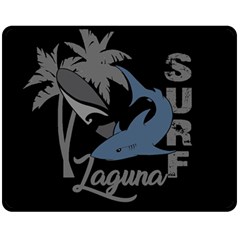 Surf - Laguna Double Sided Fleece Blanket (medium)  by Valentinaart