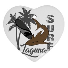 Surf - Laguna Ornament (heart) by Valentinaart