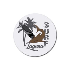 Surf - Laguna Rubber Round Coaster (4 Pack)  by Valentinaart