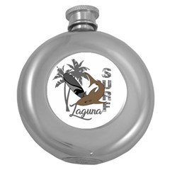 Surf - Laguna Round Hip Flask (5 Oz) by Valentinaart