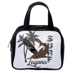 Surf - Laguna Classic Handbags (one Side) by Valentinaart