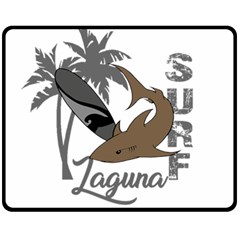 Surf - Laguna Fleece Blanket (medium)  by Valentinaart