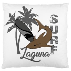 Surf - Laguna Large Cushion Case (two Sides) by Valentinaart