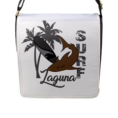 Surf - Laguna Flap Messenger Bag (l)  by Valentinaart