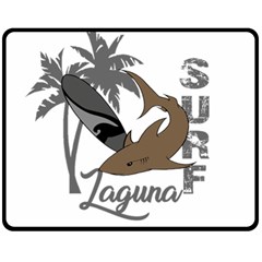 Surf - Laguna Double Sided Fleece Blanket (medium)  by Valentinaart