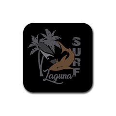 Surf - Laguna Rubber Square Coaster (4 Pack)  by Valentinaart