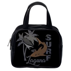 Surf - Laguna Classic Handbags (one Side) by Valentinaart