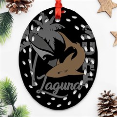 Surf - Laguna Oval Filigree Ornament (two Sides)