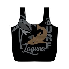 Surf - Laguna Full Print Recycle Bags (m)  by Valentinaart