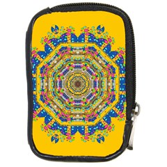 Happy Fantasy Earth Mandala Compact Camera Cases by pepitasart