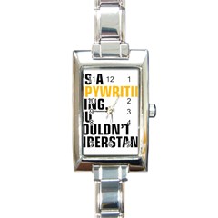 07 Copywriting Thing Copy Rectangle Italian Charm Watch by flamingarts