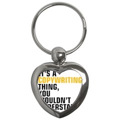 07 Copywriting Thing Copy Key Chains (heart)  by flamingarts