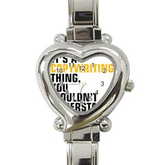 07 Copywriting Thing Copy Heart Italian Charm Watch by flamingarts