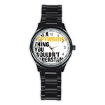 07 Copywriting Thing Copy Stainless Steel Round Watch Front