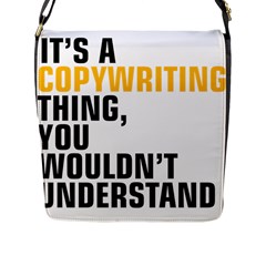 07 Copywriting Thing Copy Flap Messenger Bag (l)  by flamingarts