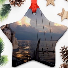 Sailing Into The Storm Ornament (star) by oddzodd