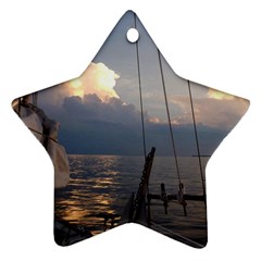 Sailing Into The Storm Star Ornament (two Sides)