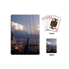 Sailing Into The Storm Playing Cards (mini)  by oddzodd