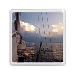 Sailing Into The Storm Memory Card Reader (square)  by oddzodd