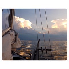 Sailing Into The Storm Double Sided Flano Blanket (medium)  by oddzodd