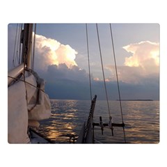 Sailing Into The Storm Double Sided Flano Blanket (large)  by oddzodd