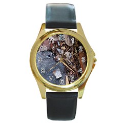 Transition Round Gold Metal Watch by oddzodd