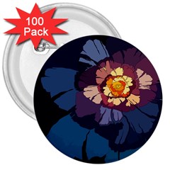 Flower 3  Buttons (100 Pack)  by oddzodd