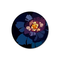 Flower Rubber Round Coaster (4 Pack)  by oddzodd