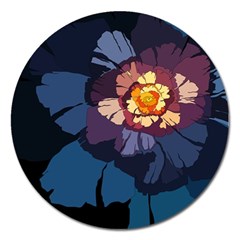 Flower Magnet 5  (round) by oddzodd