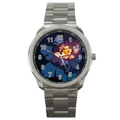 Flower Sport Metal Watch by oddzodd