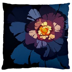 Flower Large Flano Cushion Case (one Side)