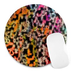 Colorful Texture                     Round Mousepad by LalyLauraFLM