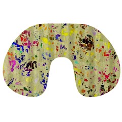 Paint Strokes On A Wood Background                    Travel Neck Pillow by LalyLauraFLM