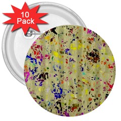 Paint Strokes On A Wood Background                    3  Button (10 Pack) by LalyLauraFLM